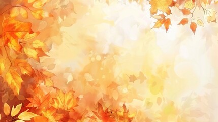 Fototapeta premium Autumn Oil Painting Background – a warm and nostalgic visual. The autumn-themed oil painting background captures the cozy charm and rich colors of the fall season