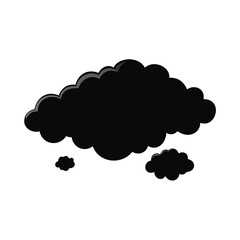 Illustrations Of A Dark Black Cloud Isolated On White Background