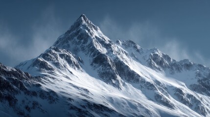 Snowy mountain landscape