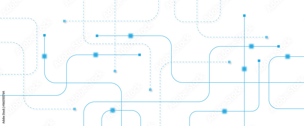Wall mural abstract futuristic technology background. technology background with crossed lines and dots.