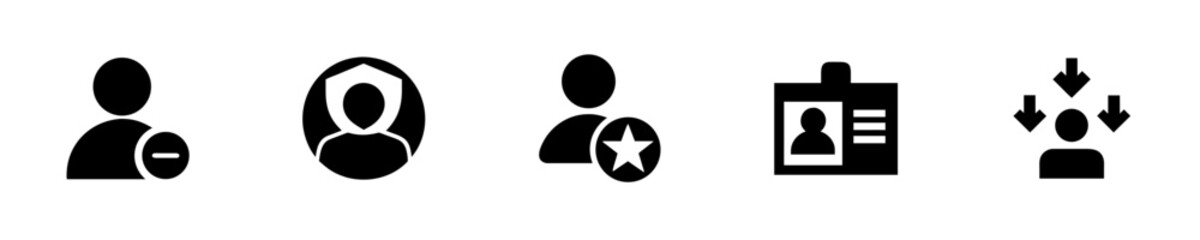 Collection user interface icons profile people