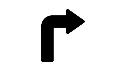 Right Turn Arrow Icon, Direction Symbol, Navigation Sign © mstborshaakterbd