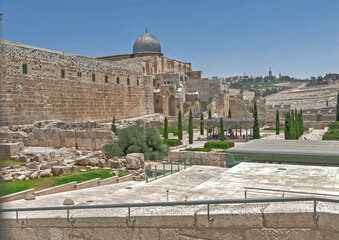 Southern walls of the Temple Mount in Jerusalem