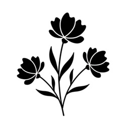 Obraz premium Elegant black floral illustration perfect for wedding invitations, design elements, and branding