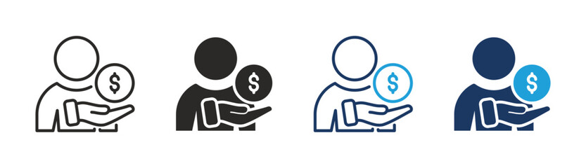 Set of Payroll icon collection in Multiple Style. Icon suitable for web and mobile application