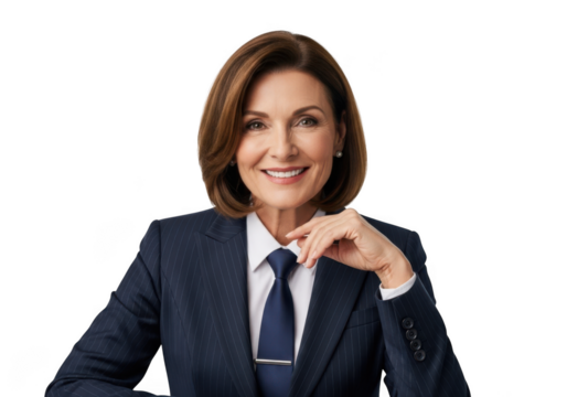 Professional businesswoman portrait png image for presentations, marketing, and design projects, isolated on transparent background - Powered by Adobe