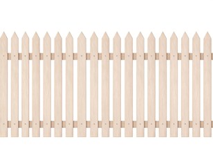 Light beige fence against white