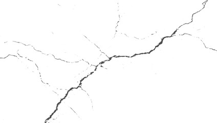 Cracked Ground and Fissure – Concrete, Clay, and Land Surface Damage, Earthquake Breaks, texture vector design on transparent background.