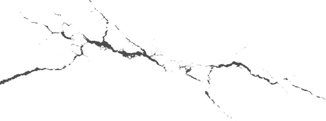 Cracked Wall and Ground Textures – Fissures, Scratches, Lightning, Thunderstorm, Explosions, Holes, Earth and Stone Surface Illustration texture vector design on transparent background.