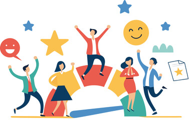 Obraz premium https://stock.adobe.com/images/employee-engagement-commitment-or-motivation-to-success-with-company-staff-dedication-or-job-satisfaction-productivity-or-employee-recognition/1218571383