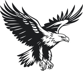Eagle vector illustration design, flaying eagle 