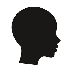 Head black silhouette. Human profile. Vector illustration 