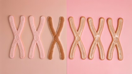 Abstract Representation of Genetic Chromosomes in Artistic Arrangement