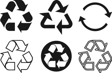 Obraz premium Recycle signs. Recycle arrow collection. Recycling icon set. Vector illustration 