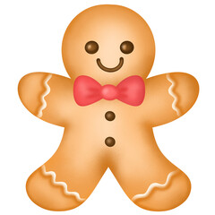 christmas gingerbread man illustration
