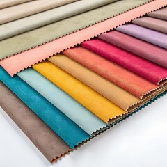 Colorful Suede Fabric Samples with Brushed Nap
