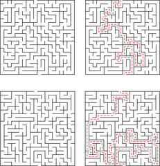 abstract background with maze