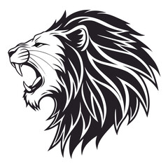 Lion Head Vector - Wild Animal and Powerful Predator Illustration