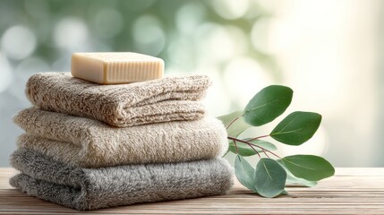 Soft towels soap eucalyptus