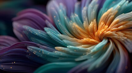 Abstract fractal rose petals high resolution picture