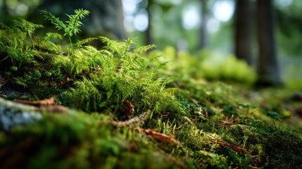 Fototapeta premium Forest moss ferns