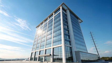 modern office building in shanghai china