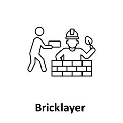 Bricklayer Vector Icon which can easily modify or edit