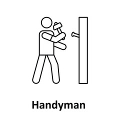 Handyman Vector Icon which can easily modify or edit
