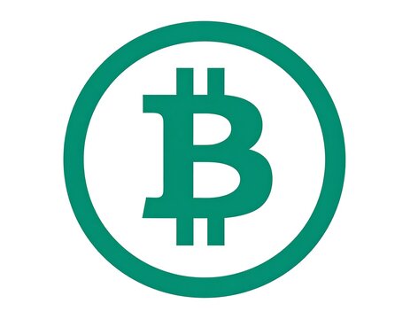 Green Bitcoin symbol
