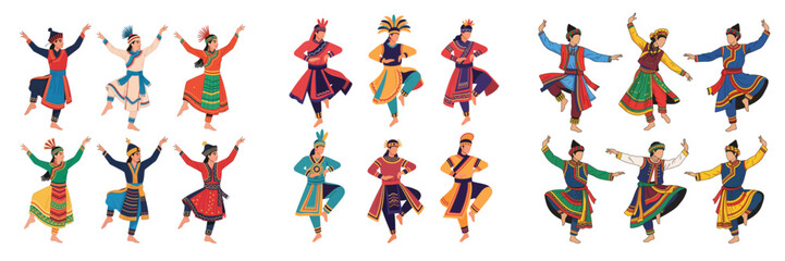 Traditional Folk Dancer Characters Collection