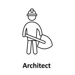 Architect Vector Icon which can easily modify or edit