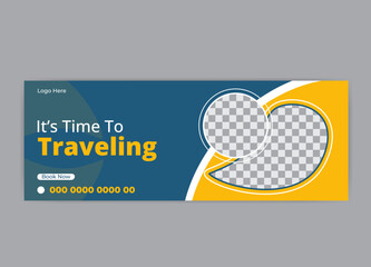 Travel Facebook cover design template ,Tourism travel Facebook cover 