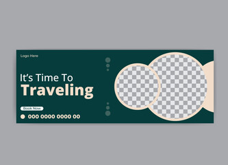 modern tourism marketing promotion web banner ,travel social media template.
