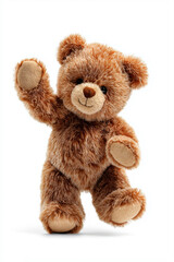 Obraz premium A brown plush teddy bear is waving,