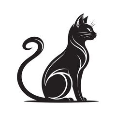 cat vector silhouette clip art logo design illustration