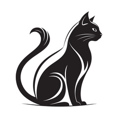 cat vector silhouette clip art logo design illustration