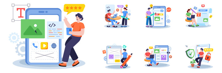 Modern design illustration of Design & development 