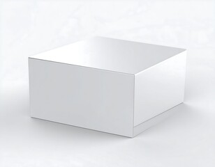 Empty white box on light background