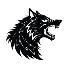 Fototapeta premium wolf silhouette vector art logo design