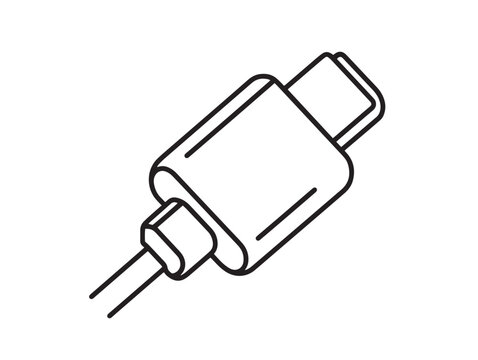 Minimal vector art of otg adapter on the go