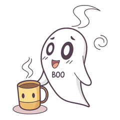 Cute Ghost Rising from Coffee Mug Vector for Fall and Halloween Art


Halloween Coffee Ghost, Fall Ghost Mug Vector, Cute Spooky Coffee Illustration