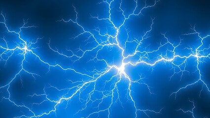 Fractal-like neon electricity branching in a cosmic void, depicting natural energy patterns.