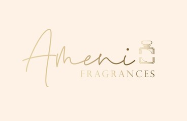 Ameni Beauty Fashion Gold Chrome logo