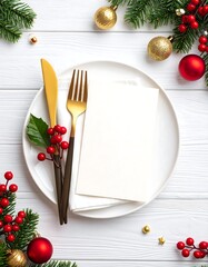 Festive Christmas table setting (2)