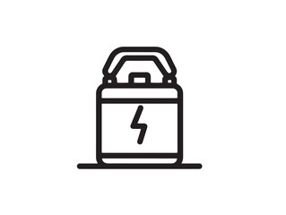 Modern Portable Jump Starter Icon in Sleek Automotive Technology Vector Illustration