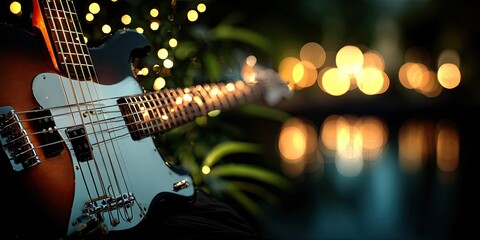 Obraz premium Electric Guitar Music Scene