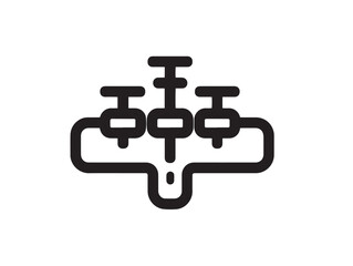 Sleek Technical Refrigerant Leak Detector Icon with Minimal Stylish Vector Artwork