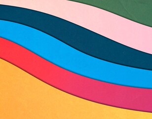 Abstract colorful wavy layers