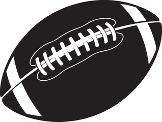 Black American football vector icon, American football vector silhouette