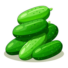 cucumber isolated on white